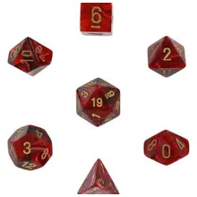 Recommended product: Chessex Vortex Burgundy with Gold