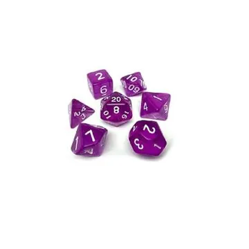 Chessex Mini Translucent Purple with White 7-Dice Set - slika proizvoda pod brojem: 1