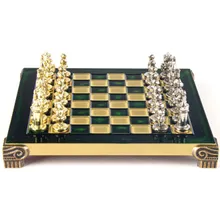 Preporučeni proizvod: Byzantine Metal Chess set with Gold & Bronze Chessmen & 20cm Chessboard in Green