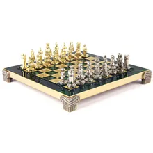 Preporučeni proizvod: Byzantine Metal Chess set with Gold & Bronze Chessmen & 20cm Chessboard in Green
