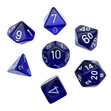 Chessex Translucent Blue with White - image of product number: 1