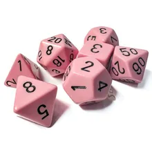 Preporučeni proizvod: Chessex Opaque Pastel Pink/Black Polyhedral 7-Die Set