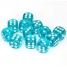 Preporučeni proizvod:  Chessex Translucent Teal with White 16mm D6 Dice Block (12 Dice)