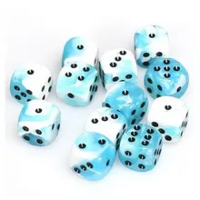 Recommended product: Chessex Gemini White Teal with Black 16mm D6 (12 Dice)
