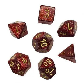 Chessex Glitter Ruby with Gold - image of product number: 1