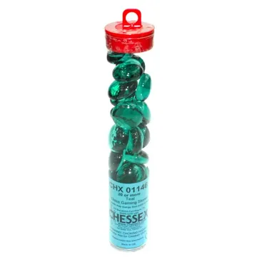 Chessex Crystal Teal Glass Stones Tube - slika proizvoda pod brojem: 1