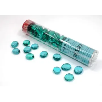 Chessex Crystal Teal Glass Stones Tube - slika proizvoda pod brojem: 1