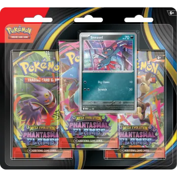 OD SUTRA U PRODAJI Pokemon TCG Mega Evolution Phantasmal Flames 3-Booster Blister Sneasel - slika proizvoda pod brojem: 1