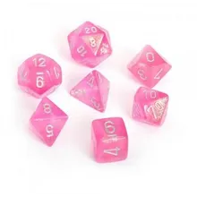 Recommended product: Chessex Borealis Pink with Silver Luminary