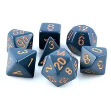 Recommended product: Chessex Opaque Dusty Blue with Copper