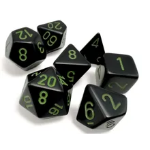 Preporučeni proizvod: Chessex Opaque Black/Green Polyhedral 7-Die Set