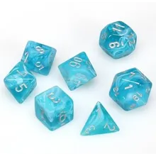 Recommended product: Chessex Cirrus Aqua with Silver