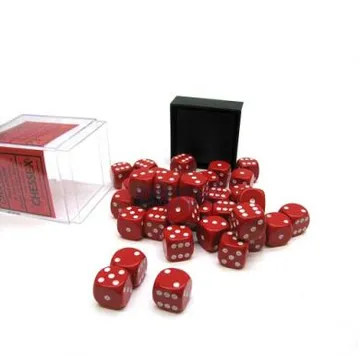 Chessex Opaque Red with White 12mm (36 Dice) - slika proizvoda pod brojem: 1