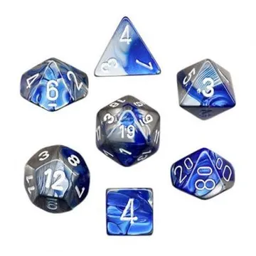 Chessex Gemini Blue Steel with White - image of product number: 1