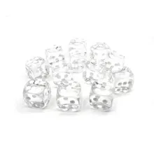 Recommended product: Chessex Translucent Clear with White 16mm D6 (12 Dice)