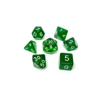 Preporučeni proizvod:  Chessex Mini Translucent Green with White 7-Dice Set