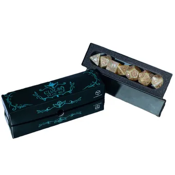 Elvish Jumbo Dice Set Shimmering Beige & Copper - image of product number: 1