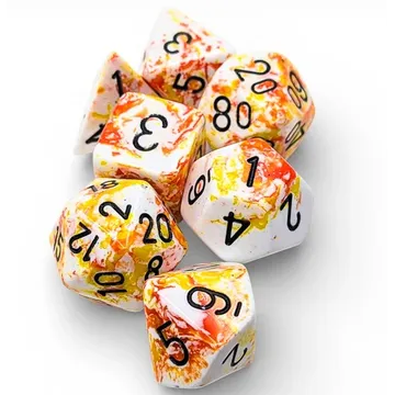 Chessex Brush Sunrise Polyhedral 7-Die Set - slika proizvoda pod brojem: 1