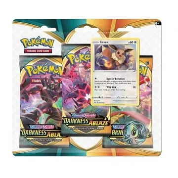 Pokemon TCG Sword & Shield Darkness Ablaze 3 Booster Blister Eevee - slika proizvoda pod brojem: 1
