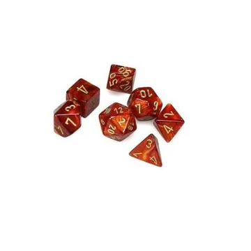 Chessex Mini Scarab Scarlet with Gold 7-Dice Set - slika proizvoda pod brojem: 1