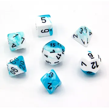 Chessex Gemini White Teal with Black - slika proizvoda pod brojem: 1