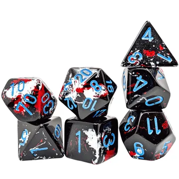 Chessex Brush Dark Side Polyhedral 7-Die Set - slika proizvoda pod brojem: 1