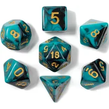 Preporučeni proizvod: Kaissa Dual Blue Black with Gold 7-Dice Set