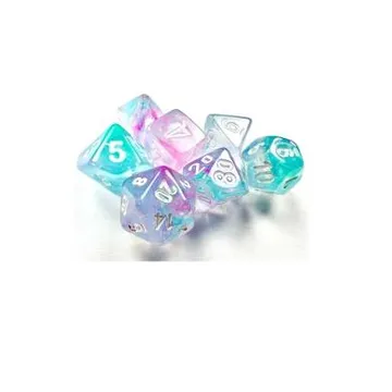 Chessex Mini Nebula Wisteria with White 7-Dice Set - image of product number: 1