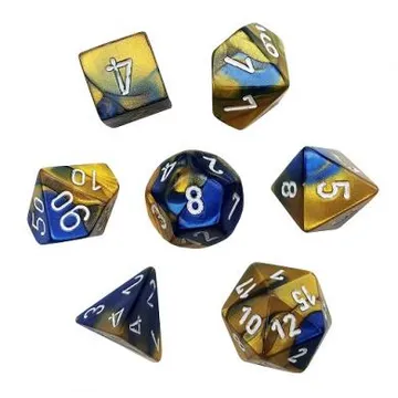 Chessex Gemini Blue Gold with White - image of product number: 1