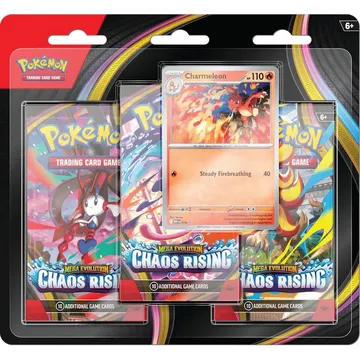 Pokemon TCG Mega Evolution Chaos Rising 3-Booster Blister Charmeleon - slika proizvoda pod brojem: 1
