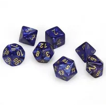 Recommended product: Chessex Scarab Royal Blue with Gold