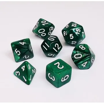 Pearl Dice Set - Green with White - Kaissa - slika proizvoda pod brojem: 1
