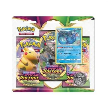 Pokemon TCG Sword & Shield Vivid 3-Booster Blister (Vaporeon) - slika proizvoda pod brojem: 1