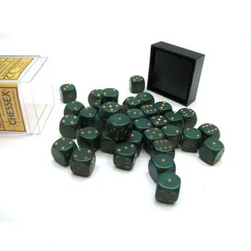 Chessex Opaque Dusty Green with Copper 12mm D6 (36 Dice) - slika proizvoda pod brojem: 1