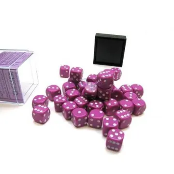 Chessex Opaque Light Purple with White 12mm D6 (36 Dice) - slika proizvoda pod brojem: 1