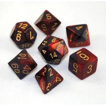 Chessex Gemini Purple Red with Gold 7-Dice Set - slika proizvoda pod brojem: 1