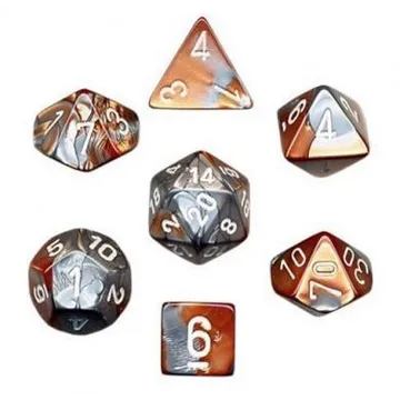 Chessex Gemini Copper Steel with White - image of product number: 1
