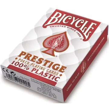 Bicycle Prestige Jumbo Index 100% Plastic Red - image of product number: 1