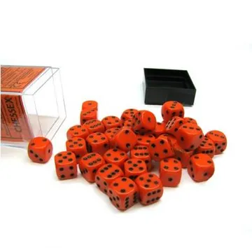 Chessex Opaque Orange with Black 12mm D6 (36 Dice) - slika proizvoda pod brojem: 1