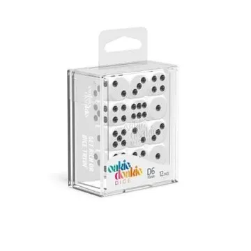Oakie Doakie D6 x 12 White Dice Set - slika proizvoda pod brojem: 1