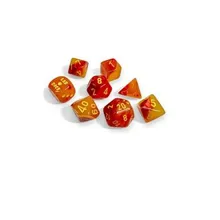 Preporučeni proizvod:  Chessex Gemini Gellow Red with Yellow 7-Dice Set with bonus die (Lab Dice)