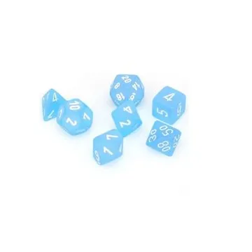 Chessex Mini Frosted Caribbean with White 7-Dice Set - slika proizvoda pod brojem: 1