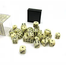 Recommended product: Chessex Opaque Ivory with Black 12mm D6 Dice Blocks (36 Dice)