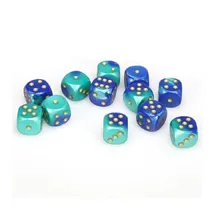 Recommended product: Chessex Gemini Blue Teal with Gold 16mm D6 (12 Dice)