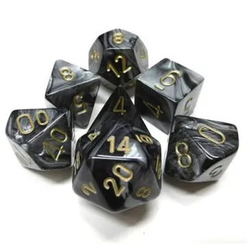 Chessex Lustrous Black with Gold - slika proizvoda pod brojem: 1