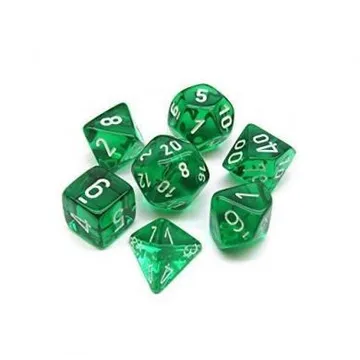 Chessex Translucent Green with White - image of product number: 1