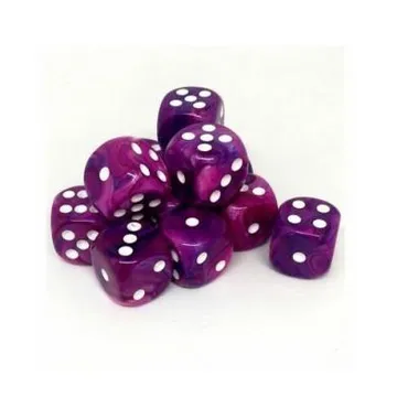 Chessex Festive Violet with White 16mm D6 Dice Block (12 Dice) - slika proizvoda pod brojem: 1