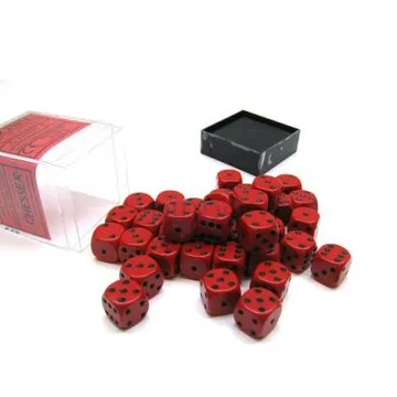 Chessex Opaque Red with Black 12mm D6 (36 Dice) - slika proizvoda pod brojem: 1