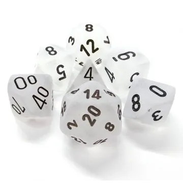 Chessex Frosted Clear with Black - image of product number: 1