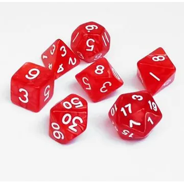 Pearl Dice Set - Red with White - Kaissa - slika proizvoda pod brojem: 1